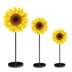 3 Pcs Spring Table Decor Summer Sunflower Wood Table Sign Spring Freestanding…