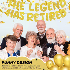 Pre Strung the Legend Has Retired Glitter Banner 9.8 ft Retirement Banner Retire