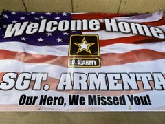 3’x5′ – Army Military Welcome Home Banner – Personalized