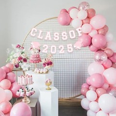 2025 Graduation Banner and Garland, College High School Party Decorations, Pink
