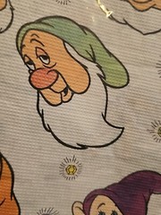 Vintage Snow White Seven Dwarfs Cloth Tablecloth By Beach