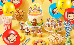 Curious George Party Decorations Birthday Favors Balloon Tablecloth Cake Topper