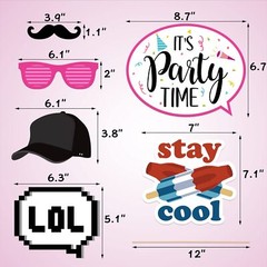 35Pcs 2000s Party Photo Booth Props 00s Party Decorations 2000’s Theme Birthd…