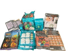 Bulk Halloween Decorations Set of 27 Activities Pumpkin Carving Kit, Masks, Art