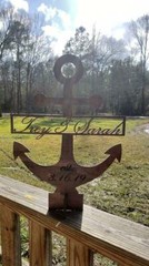 Anchor Custom Party centerpiece, Names and Date,Nautical centerpiece, Custom cen