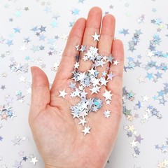 Holographic Star Confetti Glitter Scatter Iridescent Sequins Sprinkles