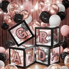 2026 Graduation Party Decorations Set – 86 PCS LED Lights, Balloons, Backdrop, F