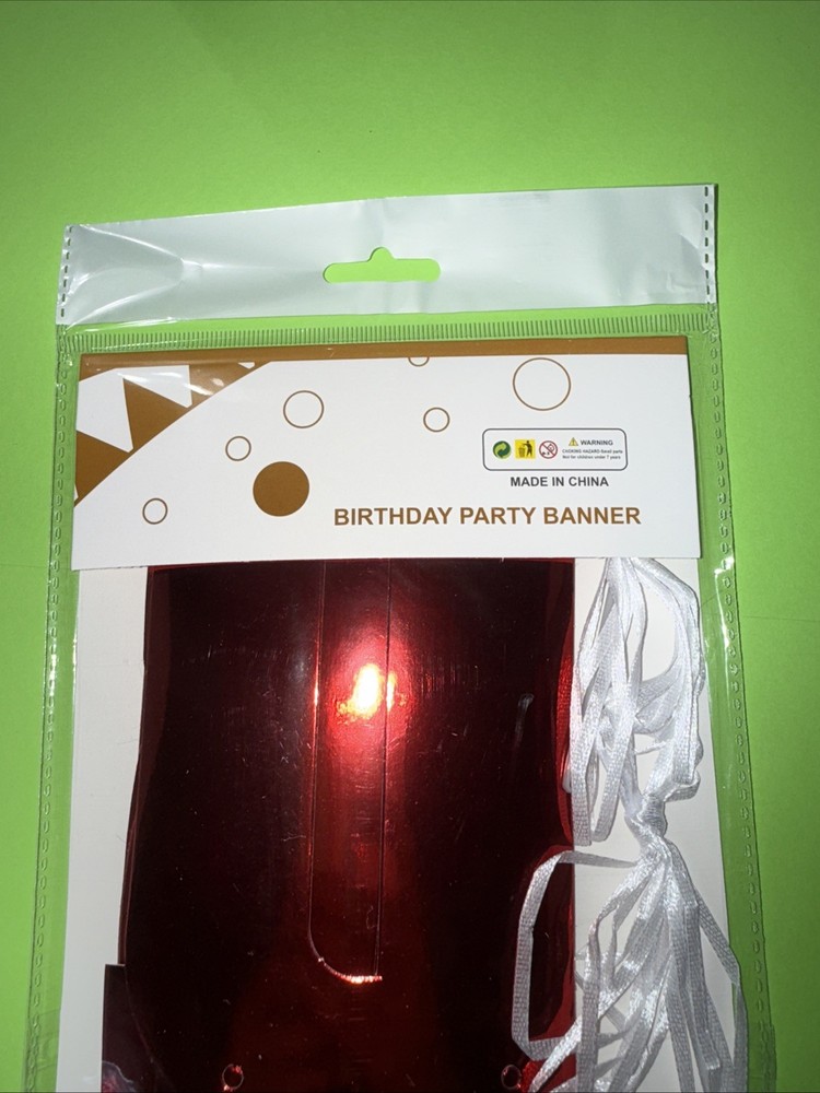 Red Happy Birthday Banner