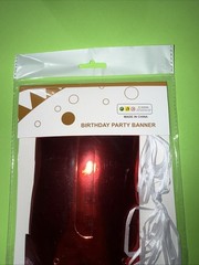 Red Happy Birthday Banner