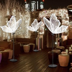 2PC LED Light Wedding Butterfly Floor lamp Creative Butterfly Ceiling Lamp Props