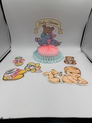 Vintage 1981 Beistle Baby Shower Decorations Along Other Vintage Decorations