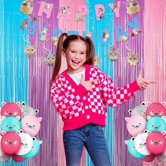 Blue Purple Pink Tinsel Backdrop – Pastel Foil Fri