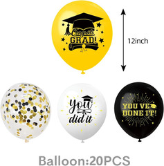 Graduation Decorations 2026 37 PCS – Black Gold Class of 2026 Party Supplies Kit