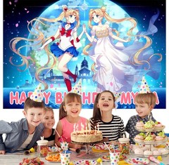 Sailor Moon Personalised Custom Banner Backdrop Party Supplies Birthday Gift