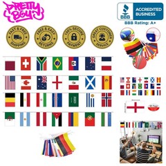 60ft Multi-Color Flags Banner for World Cup 2026 – Durable Double-Sided Decor