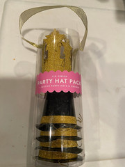 C R Gibson Party Hat Pack Small Party Hats 6 Top Hats 6 Gold Crowns *NEW/OPEN q2