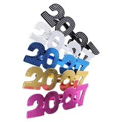 5Pcs Reusable 2027 Party Number Glasses Unisex Bright Colors New Year Decoration
