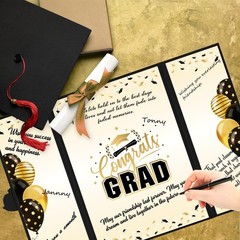 Graduation Party Decorations, Black Gold Class of 2026 Congratulations Grad