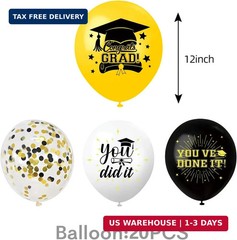 Graduation Decorations 2026 37 PCS – Black Gold Class of 2026 Party Supplies Kit