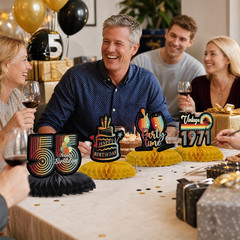 Vintage 55Th Birthday Decorations – 9 Pcs Retro Sunset Party Paper Table Honeyco
