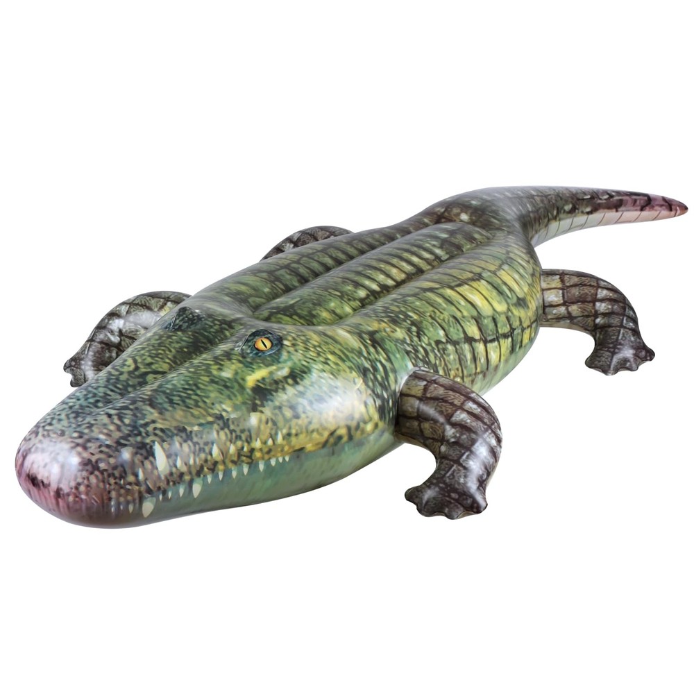 Giant Inflatable Alligator Pool Float,84 inch Animal Themed Pool Toy Ballons …