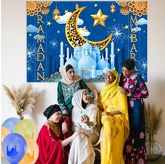 Ramadan Mubarak Muslim Banner Backdrop Backgr Decorations For Home Wall 7x5Ft