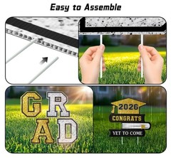 Graduation Decorations 2026 12Pcs Graduation Yard Signs Class of 2026 Outdoor Wa
