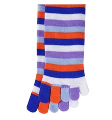 Benefeet Colorful Rainbow Striped Toe Socks – Girls Womens Cute Long Knee Hi…