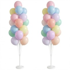 Pastel Balloon Column Kit Set of 2 With Macaron Latex Balloons Stand Included…