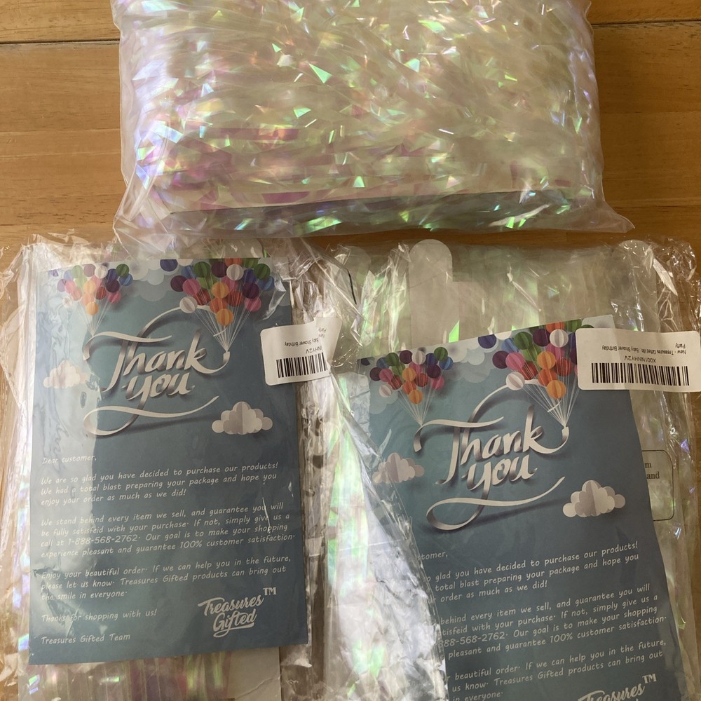 Iridescent Rainbow Curtain 4 Packages Party/Photo Supplies Backdrop