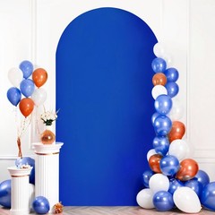 Blue Arch Cover 7.2 ft (No Arch Backdrop Stand), Spandex Wedding Balloon