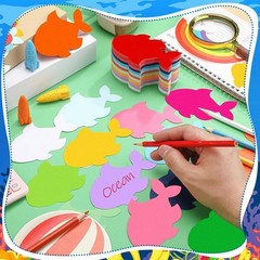 Tropical Fish Paper Cutouts Assorted Colors Bulletin Board 3.9 Inch 360 PCS