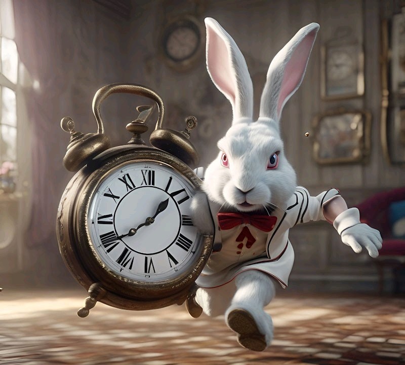 White Rabbit From Alice In Wonderland Inspired Picture