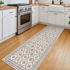 KILOCOCO 2×6 Moroccan Runner Rug, Ivory Super Soft Washable Hallway Entryway …