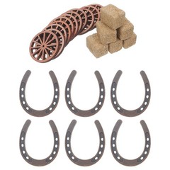 24 Pcs Cowboy Party Decorations Straw Bales for Craft Mini Haybales Horse Table
