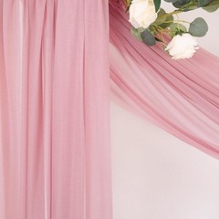 MLMC Dusty Rose Wedding Arch Draping Fabric 29″x20FT Extra Long Gauze Panel