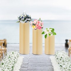 3PCS Foldable Cardboard Centerpiece Column Flower Stand Wedding Party Decoration