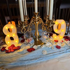 7.88″ Light Up Number 30 Sign for 30th Birthday Anniversary Table Decor