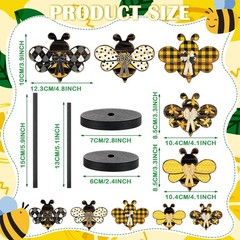 3 Pcs Summer Bee Tiered Tray Decorations Honey Bee Table Centerpiece Summer W…