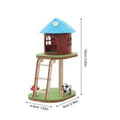 Mini Cat Climbing Frame Ornaments Wooden Tree Desktop Kitten Furniture Tower