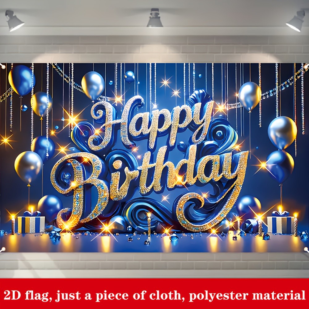 2D Flat 1pc Flag Birthday Decoration Banner Family Parties Celebration Events ☋