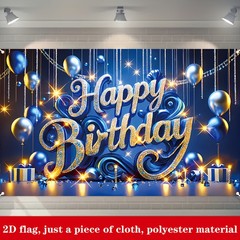 2D Flat 1pc Flag Birthday Decoration Banner Family Parties Celebration Events ◐