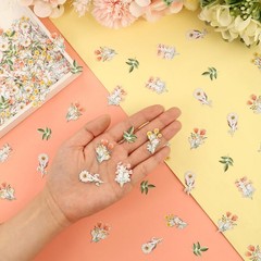 200 PCS Wildflower Confetti Wild Flower Paper Table Scatter Pink Floral DIY