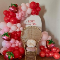 Awenztech 120pcs 5 inch Red Balloons, small Red Latex Balloons for Baby Shower