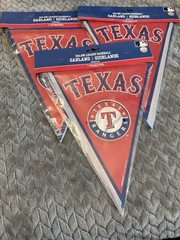 Texas Rangers 3 Pennant Plastic Flag Banner MLB Baseball Sport Party Decoration