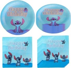 Pink Lilo and Stitch Birthday Party Supplies 20 Plates and 20 Napkins Lilo an…