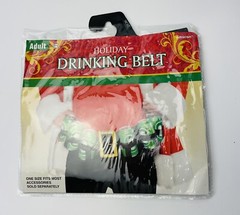Holiday Santa Drinking Belt Adult One Size Fits Most Funny 6-pack