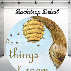 Classic Pooh Giant Book Backdrop Vintage Hundred Acre Wood Background Bear with