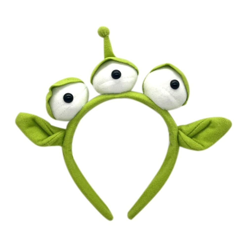 CHAOYUN 1PCS Green Toy Story Alien Headband Stretchy Plushy Three-eyed Headba…
