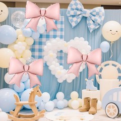 2pcs Large Bow Balloons, Bow Themed Party Decorations Elegant Coquette Balloo